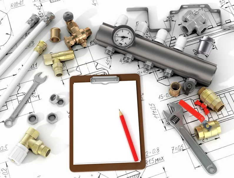 Plumbing tools in the drawings
